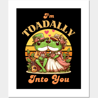 Toadally Into You - Frog Valentine Posters and Art